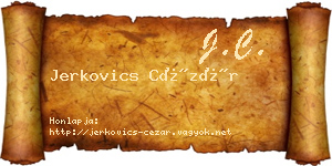 Jerkovics Cézár névjegykártya